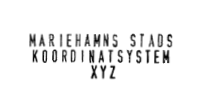 Stämpeln visar texten Mariehamns stads koordinatsystem XYZ