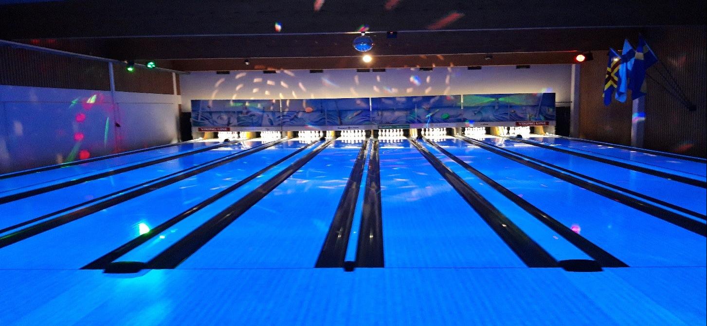 bowlingbanor, discobelysning och ljuskäglor