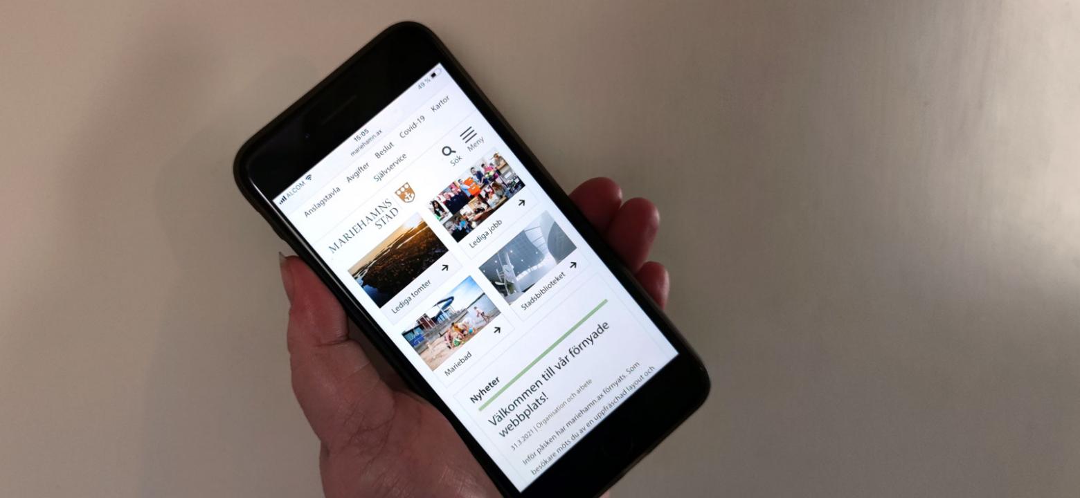 iPhone med nya sajten öppnad