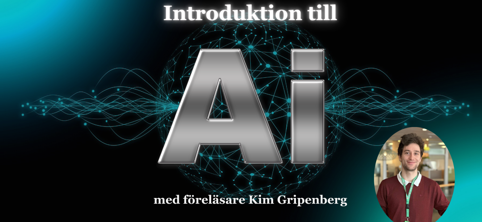 Bild som visar titeln Introduktion av AI med föreläsaren Kim Gripenberg