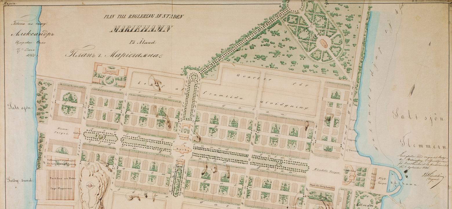 Del av kartan Chiewitz ritade 1859