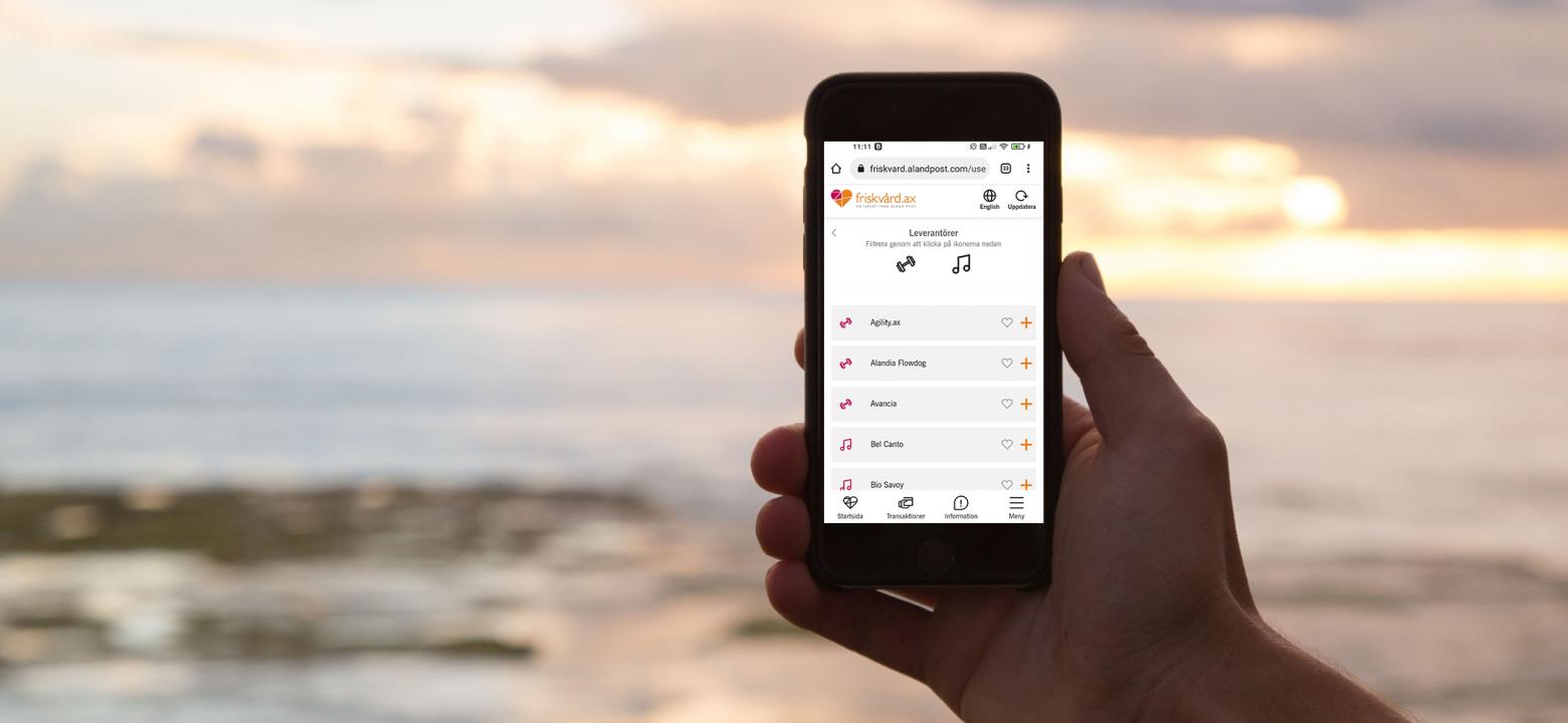 Friskvard.ax mobilapp för friskvård och kulturförmåner