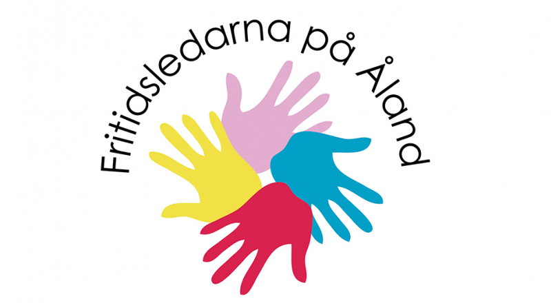 Fritidsledarna på Åland logotyp med fyra händer