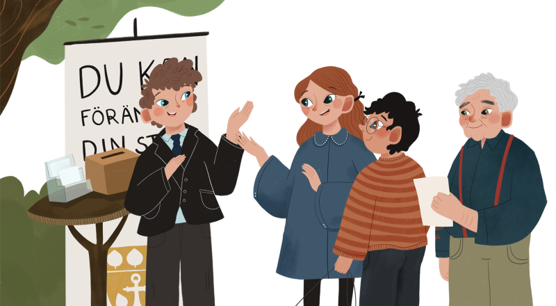 illustration med olika människor